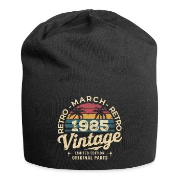 Né en Mars 1985 édition 1985 Vintage March 1985 - Bonnet en jersey - noir - Devant