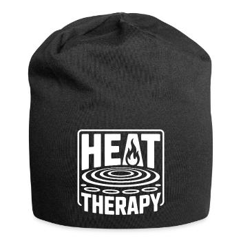 Thérapie par la chaleur au sauna, transpiration bien-être - Bonnet en jersey - noir - Devant