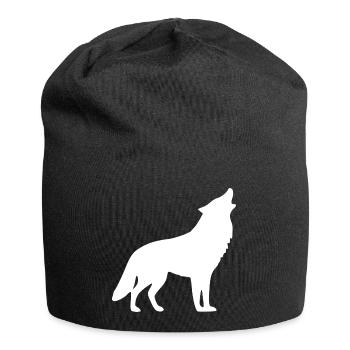 Loup Hurlant Blanc - Bonnet en jersey - noir - Devant