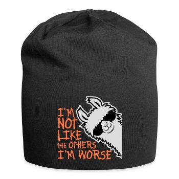 Lama Sonnenbrille Im Not Like The Others I'm Worse - Jersey-Beanie - Schwarz - Vorne