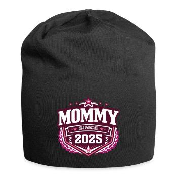 Maman depuis 2025 – Fière Nouvelle Maman Design - Bonnet en jersey - noir - Devant