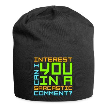 Can I Interest You In A Sarcastic Comment Lustig - Jersey Beanie - black - Front