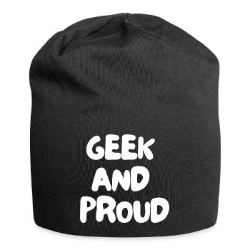 3. Geek and proud - Jersey Beanie - black - Front