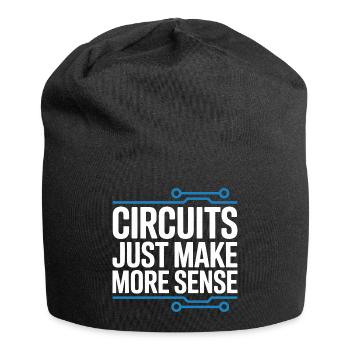 Schaltkreise Machen Technik Sinnvoller - Jersey-Beanie - Schwarz - Vorne
