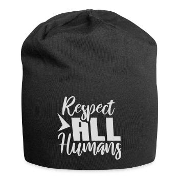 Déclaration du respect de tous les humains : l’humanité - Bonnet en jersey - noir - Devant