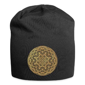 Art Nouveau Mandala - gold - Jersey Beanie - black - Front