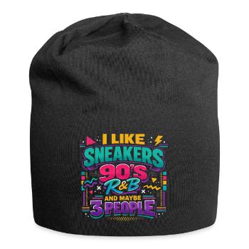 Style Années 90 : Sneakers, R&B et Humour - Bonnet en jersey - noir - Devant