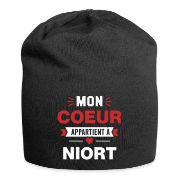 Mon Cœur Appartient à Niort - Bonnet en jersey - noir - Devant