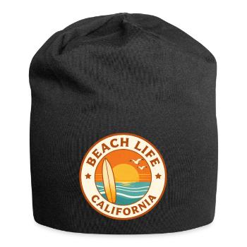 Beach Life California Surf Badge - Jersey-Beanie - Schwarz - Vorne