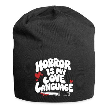 L’horreur est mon langage de l’amour - Bonnet en jersey - noir - Devant