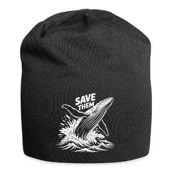 Protecting whales - Jersey Beanie - black - Front