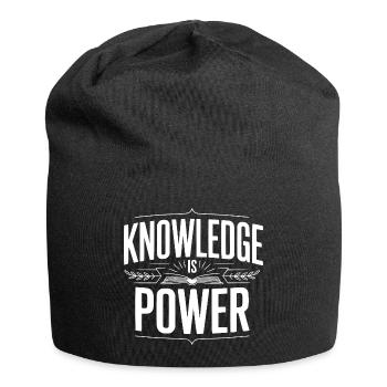LA CONNAISSANCE, C’EST LE POUVOIR - Bonnet en jersey - noir - Devant