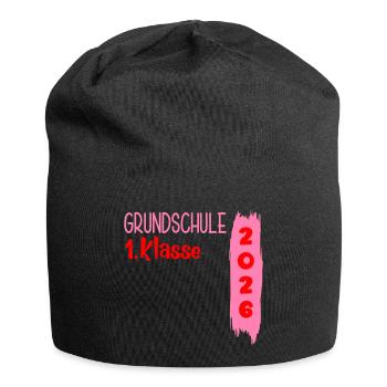 Grundschule 1. Klasse 2026 - Jersey-Beanie - Schwarz - Vorne
