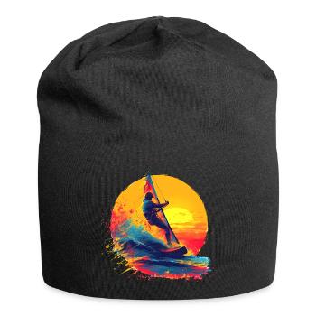 Planche à voile à l’ancienne - Bonnet en jersey - noir - Devant