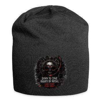Né pour plonger, élevé par le métal – Skull Diver Metal - Bonnet en jersey - noir - Devant