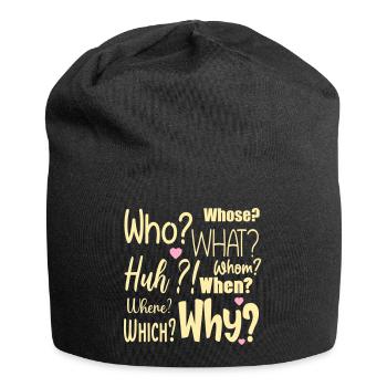 J’ai des questions - Bonnet en jersey - noir - Devant