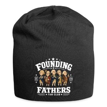 Fanclub der Gründerväter Lustige Gründerväter - Jersey-Beanie - Schwarz - Vorne