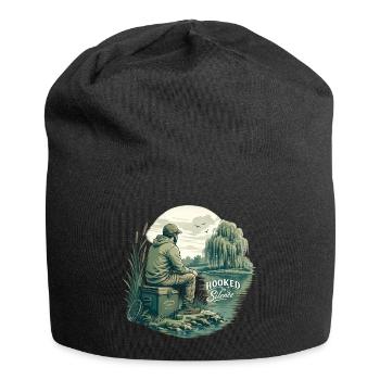 Hooked on Silence / For fishing enthusiasts - Jersey Beanie - black - Front