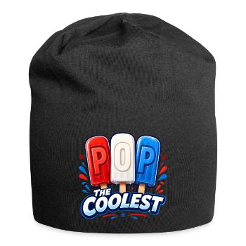 Lustiger Opa, der coolste Papa - Jersey-Beanie - Schwarz - Vorne