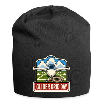 GLIDER GRID DAY - Jersey Beanie - black - Front