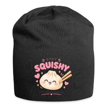 stay squishy - little bites. big happines - Jersey Beanie - black - Front