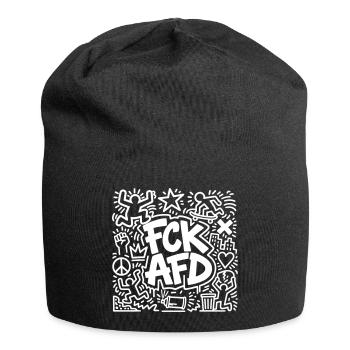 FCK AFD - Jersey-Beanie - Schwarz - Vorne