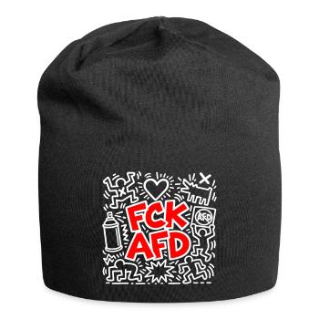 FCK AFD - Jersey-Beanie - Schwarz - Vorne