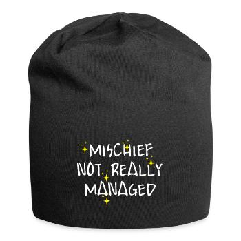 Unfug nicht wirklich geschafft lustig sarkastisch - Jersey-Beanie - Schwarz - Vorne