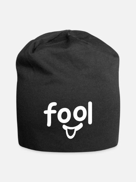 Fool - albern - Jersey-Beanie - Schwarz