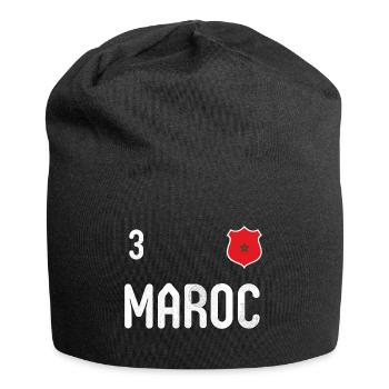 Morocco T-shirt with the number 3 - Jersey Beanie - black - Front
