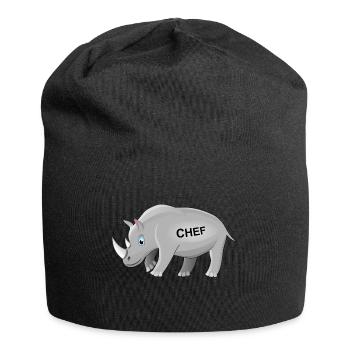 Nashorn, Chef, rhino, Boss, Ceo, lustiges Geschenk - Jersey-Beanie - Schwarz - Vorne