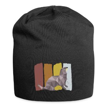 Otter Fischotter Seeotter Geschenkidee Tiere - Jersey-Beanie - Schwarz - Vorne