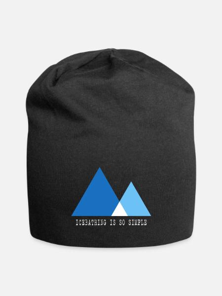 Eisbader Winterbad Kältetherapie "simple ice-bath" - Jersey-Beanie - Schwarz