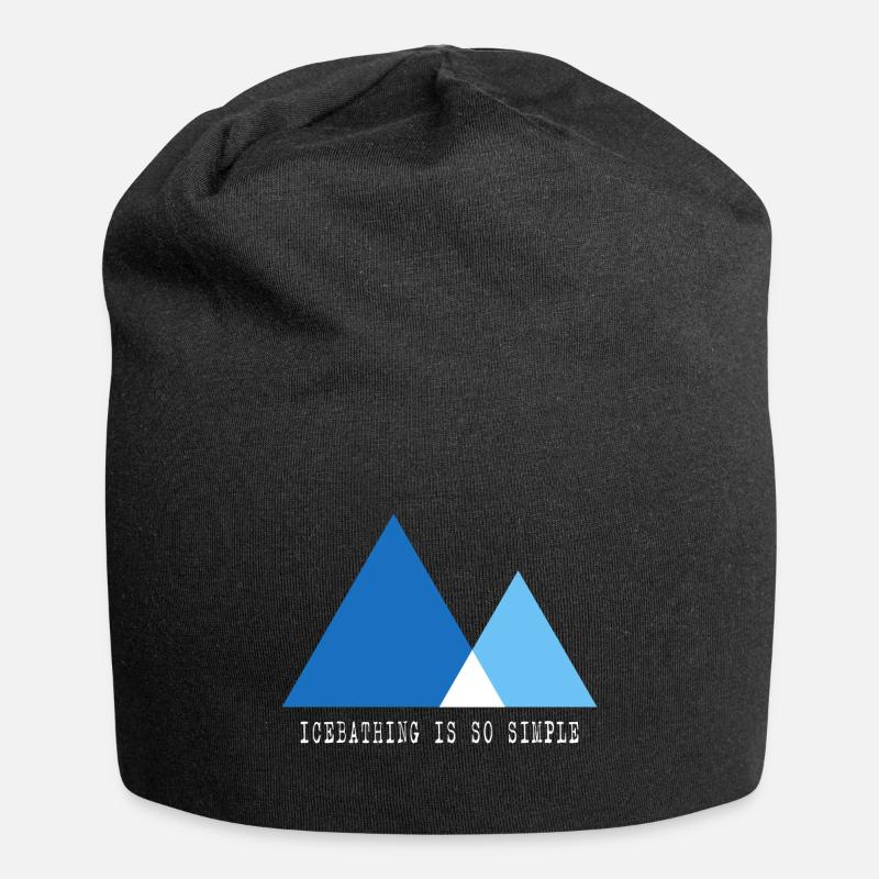 Eisbader Winterbad Kältetherapie "simple ice-bath" - Jersey-Beanie - Schwarz