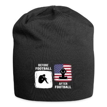 joueur de football américain - Bonnet en jersey - noir - Devant