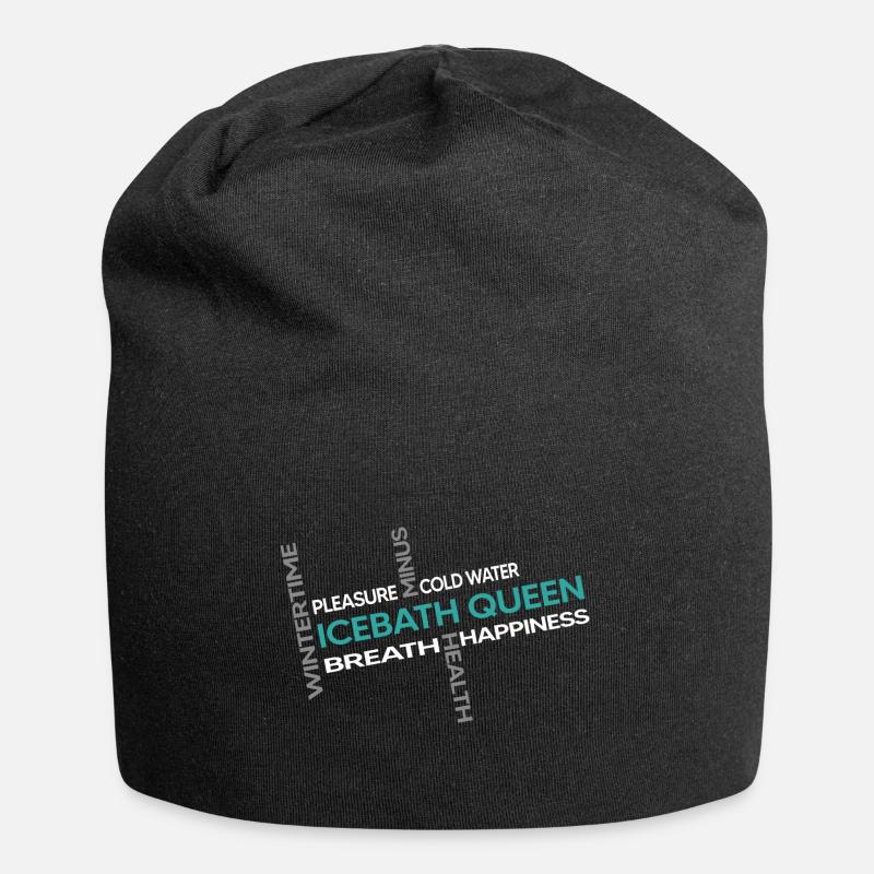 eisbaderin kneipp kryotherapie icebath-queen - Jersey-Beanie - Schwarz