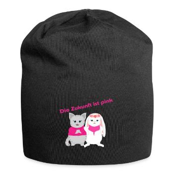 Zukunft ist pink DE - Jersey-Beanie - Schwarz - Vorne