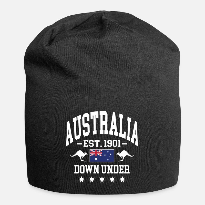 Australie - Bonnet en jersey - noir