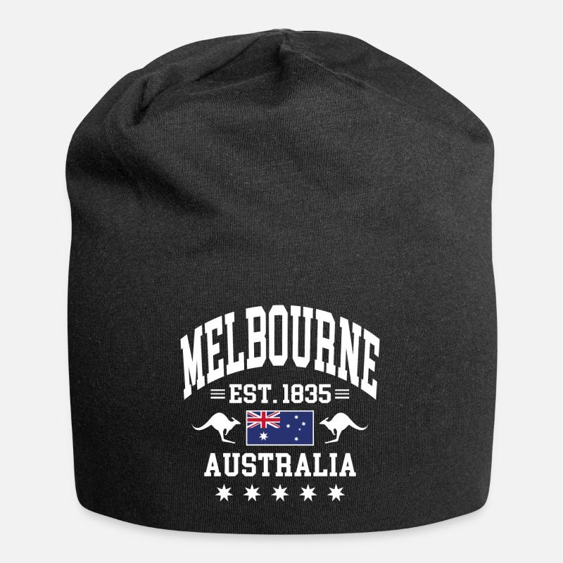 Melbourne - Jersey-Beanie - Schwarz