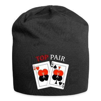 The TOP pair - Jersey Beanie - black - Front