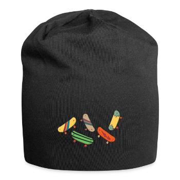 skate sk8 skateboarder skate-party halfpipe - Jersey-Beanie - Schwarz - Vorne