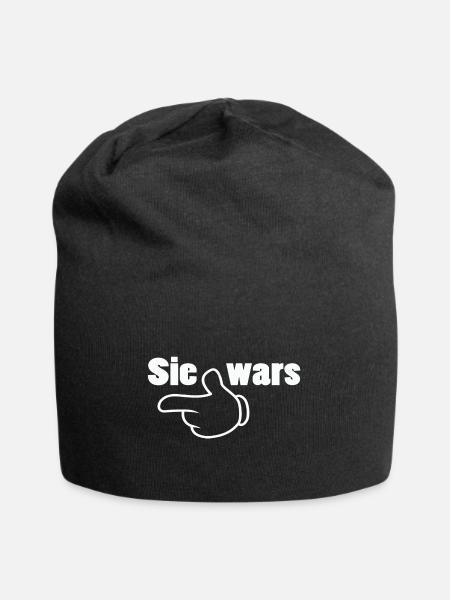 Sie wars Partnershirt Geschwister Zwillinge - Jersey-Beanie - Schwarz