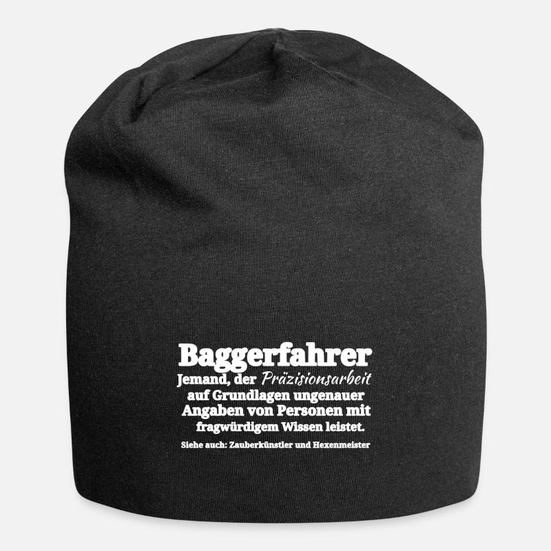 baggerfahrer tshirt Geschenkidee - Jersey-Beanie - Schwarz