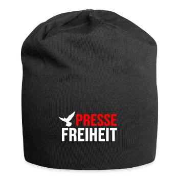 Pressefreiheit - Jersey-Beanie - Schwarz - Vorne