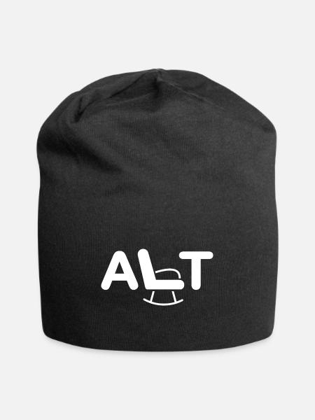 Alt - Old - Jersey-Beanie - Schwarz