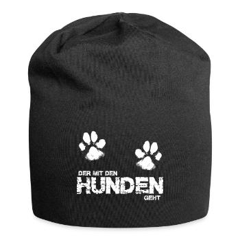 Il va avec les chiens 3 - Bonnet en jersey - noir - Devant