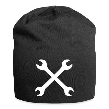 Mechaniker, Werkstatt, Männer, Frauen, Geschenk - Jersey-Beanie - Schwarz - Vorne
