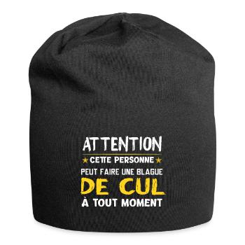 Blague de cul beauf humour sexe cadeau drôle - Bonnet en jersey - noir - Devant