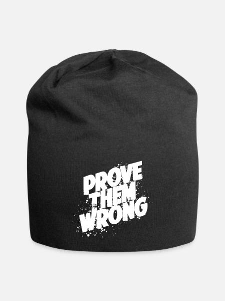 Prove them wrong - Jersey-Beanie - Schwarz