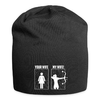 Your Wife, My Wife - Archery Wife Archery - Jersey Beanie - black - Front